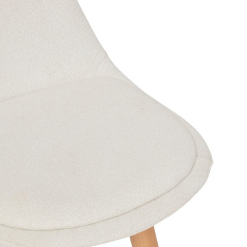 Tabouret bar Maxon tissu blanc Atmosphera - Le Dépôt Bailleul