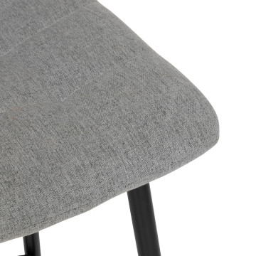 Tabouret de bar Sirac pieds métal tissu gris Atmosphera - Le Dépôt Bailleul