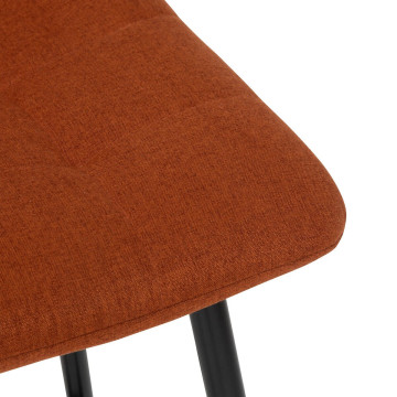Tabouret de bar Sirac pieds métal tissu ambre Atmosphera - Le Dépôt Bailleul