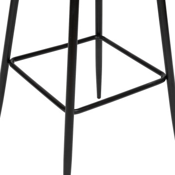 Tabouret de bar Sirac pieds métal tissu gris Atmosphera - Le Dépôt Bailleul