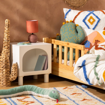 Table de chevet 1 niche Tara blanc Atmosphera - Le Dépôt Bailleul