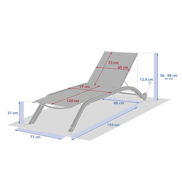 Transat avec roues Jimani badiane / argile Hespéride - Le Dépôt Bailleul
