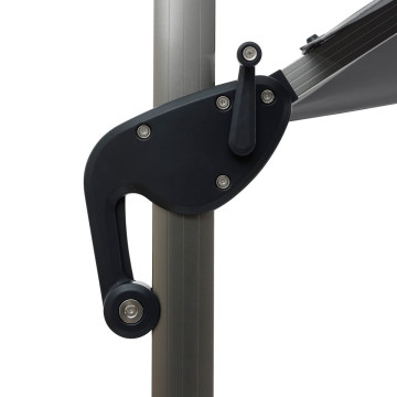 Parasol déporté Equador gris anodisé et ardoise Hespéride - Le Dépôt Bailleul