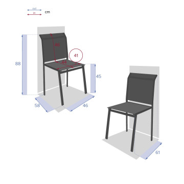 Chaise extérieur Essentia lin/argile Hespéride - Le Dépôt Bailleul