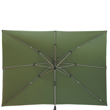 Parasol déporté Equador gris anodisé et olive Hespéride - Le Dépôt Bailleul