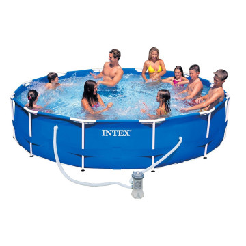 Piscine tubulaire Metal Frame D. 3,66 x H. 0,76 m Intex - Le Dépôt Bailleul