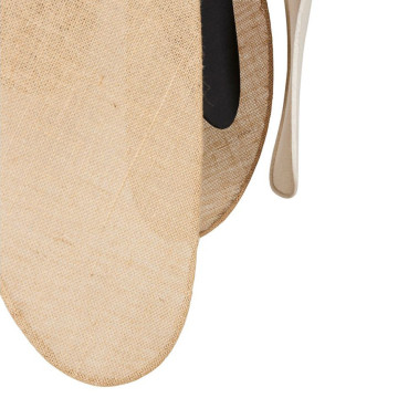 Suspension lin et jute Almeria beige, noir et marron Ostaria - Le Dépôt Bailleul