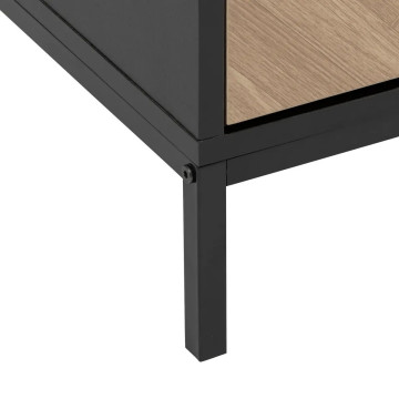 Commode 4 tiroirs Chevrons MDF noir 5five - Le Dépôt Bailleul