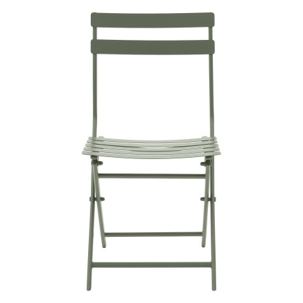 Chaise métal pliante Greensboro laurier Hespéride - Le Dépôt Bailleul