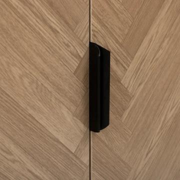 Meuble 2 portes Chevrons MDF noir 5five - Le Dépôt Bailleul