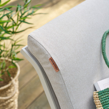 Salon de jardin Boreane 5 places lin / argile Hespéride - Le Dépôt Bailleul