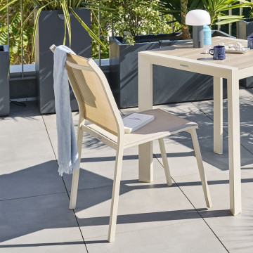 Chaise extérieur Essentia lin/argile Hespéride - Le Dépôt Bailleul
