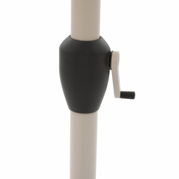 Parasol mat central rond 3m Loompa argile / blé Hespéride - Le Dépôt Bailleul