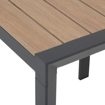 Table fixe carrée 2p Evasion honey/graphite Hespéride - Le Dépôt Bailleul