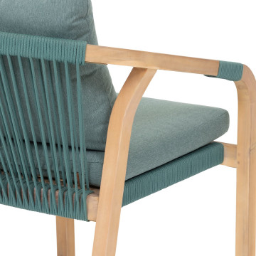 Fauteuil de jardin Papouasie acacia vert olive Hespéride - Le Dépôt Bailleul