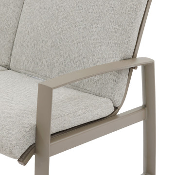 Salon de jardin Boreane 5 places noisette / café Hespéride - Le Dépôt Bailleul