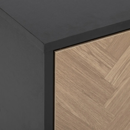 Meuble TV 2 portes 1 tiroir Chevrons 5five - Le Dépôt Bailleul