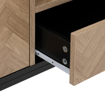 Meuble TV 2 portes 1 tiroir Chevrons 5five - Le Dépôt Bailleul