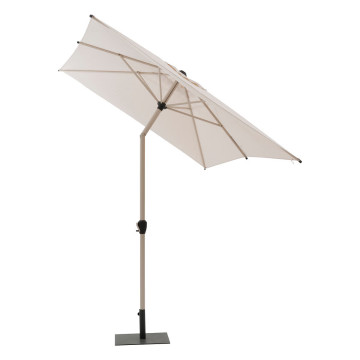 Parasol mat central 2x3 m Loompa argile / blé Hespéride - Le Dépôt Bailleul