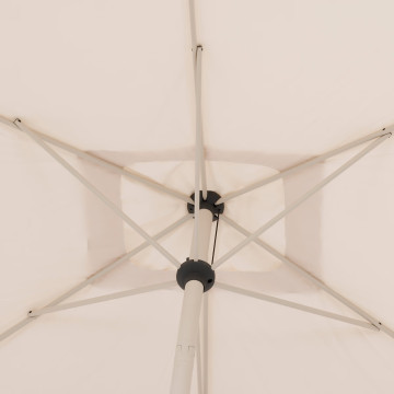 Parasol mat central 2x3 m Loompa argile / blé Hespéride - Le Dépôt Bailleul