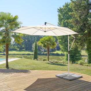 Parasol décentré rond Manoa...