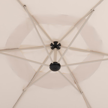 Parasol décentré rond Manoa blé et argile Hespéride - Le Dépôt Bailleul