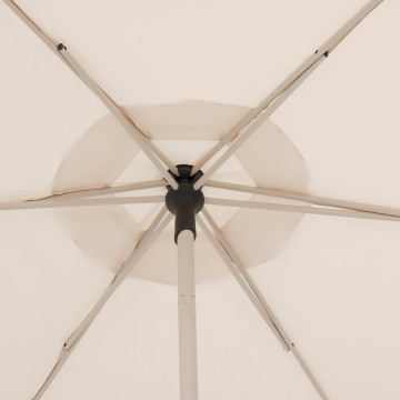 Parasol droit rond 2,7m Soya blé/argile Hespéride - Le Dépôt Bailleul