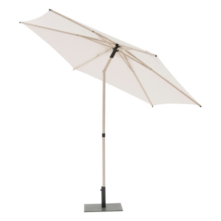 Parasol droit rond 2,7m Soya blé/argile Hespéride - Le Dépôt Bailleul