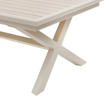 Table extérieure extensible 12p. Axiome effet bois et argile Hespéride - Le Dépôt Bailleul