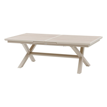 Table extérieure extensible 10p. Axiome effet bois et argile Hespéride - Le Dépôt Bailleul