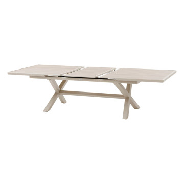 Table extérieure extensible 10p. Axiome effet bois et argile Hespéride - Le Dépôt Bailleul