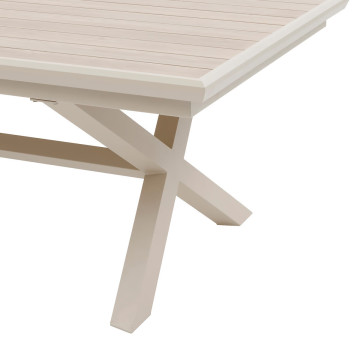 Table extérieure extensible 10p. Axiome effet bois et argile Hespéride - Le Dépôt Bailleul