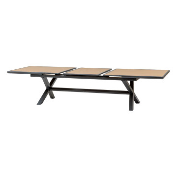 Table extérieure extensible 12p. Axiome effet bois et graphite Hespéride - Le Dépôt Bailleul