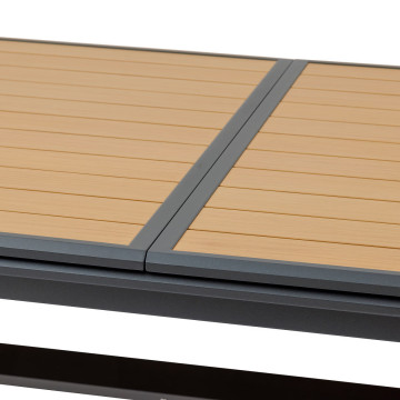 Table extérieure extensible 12p. Axiome effet bois et graphite Hespéride - Le Dépôt Bailleul