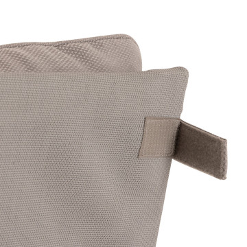 Fauteuil relax Lambinio avec pouf gris clair/blanc Hespéride - Le Dépôt Bailleul