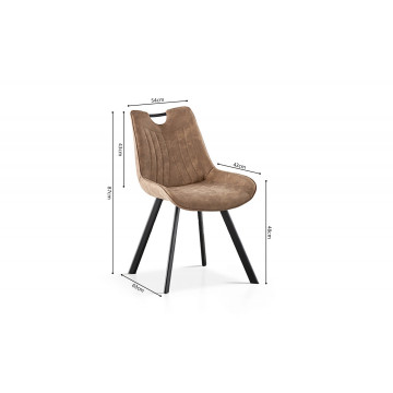 Chaise Pablo avec poignée brun foncé - Le Dépôt Bailleul