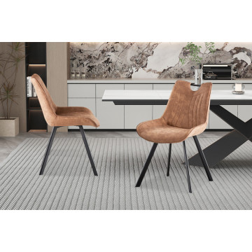 Chaise Pablo avec poignée brun foncé - Le Dépôt Bailleul