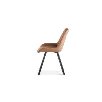 Chaise Pablo avec poignée brun foncé - Le Dépôt Bailleul