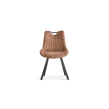 Chaise Pablo avec poignée brun foncé - Le Dépôt Bailleul