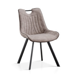 Chaise Pablo avec poignée gris clair - Le Dépôt Bailleul