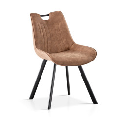 Chaise Pablo avec poignée brun foncé - Le Dépôt Bailleul