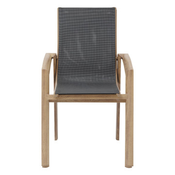 Fauteuil extérieur Axant poivre/imprimé honey Hespéride - Le Dépôt Bailleul