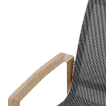 Fauteuil extérieur Axant poivre/imprimé honey Hespéride - Le Dépôt Bailleul