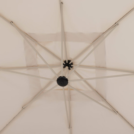 Parasol décentré carré Manoa blé et agile Hespéride - Le Dépôt Bailleul