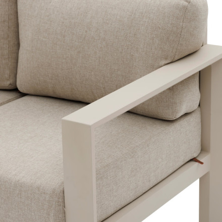 Salon extérieur 5 places Evasion argile / lin Hespéride - Le Dépôt Bailleul