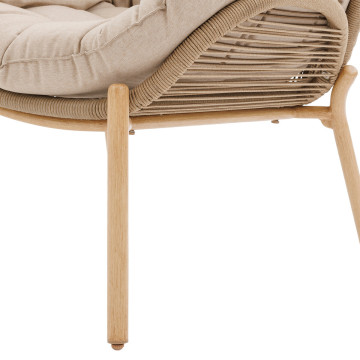 Fauteuil de jardin 1 place Meloane taupe Hespéride - Le Dépôt Bailleul