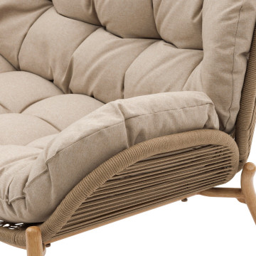 Canapé de jardin 2 places Meloane taupe Hespéride - Le Dépôt Bailleul