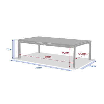 Table de jardin extensible 14p. Evasion honey et graphite Hespéride - Le Dépôt Bailleul