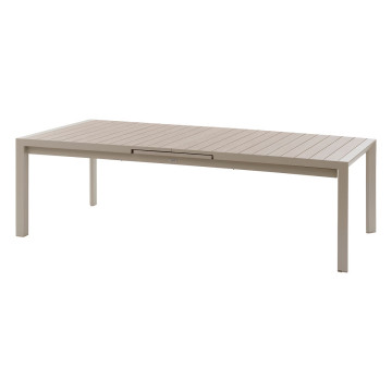 Table de jardin extensible 14p. Evasion lin et argile Hespéride - Le Dépôt Bailleul