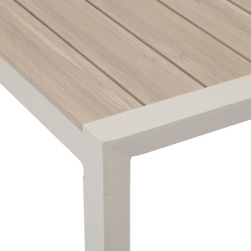 Table fixe carrée 4p Evasion lin/argile Hespéride - Le Dépôt Bailleul